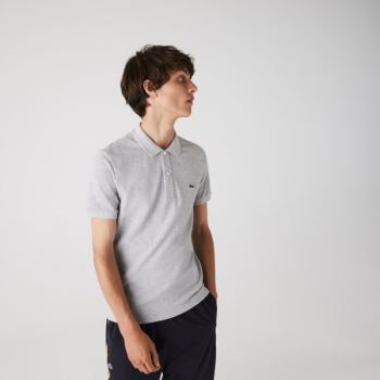 Lacoste Slim Fit Polo in Petit Piqué Pánské - Polo Šedé | CZ-M86GSw